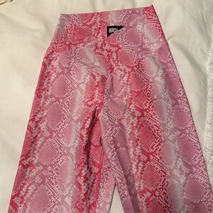 Beach riot pink snakeskin leggings